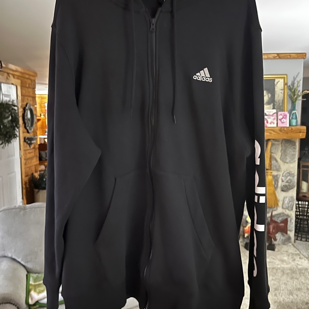 4x Adidas men’s Black Full-Zip Hoodie